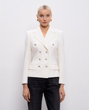 Dolce&Gabbana Бежевый двубортный жакет из шерсти F27ACTFUBGC