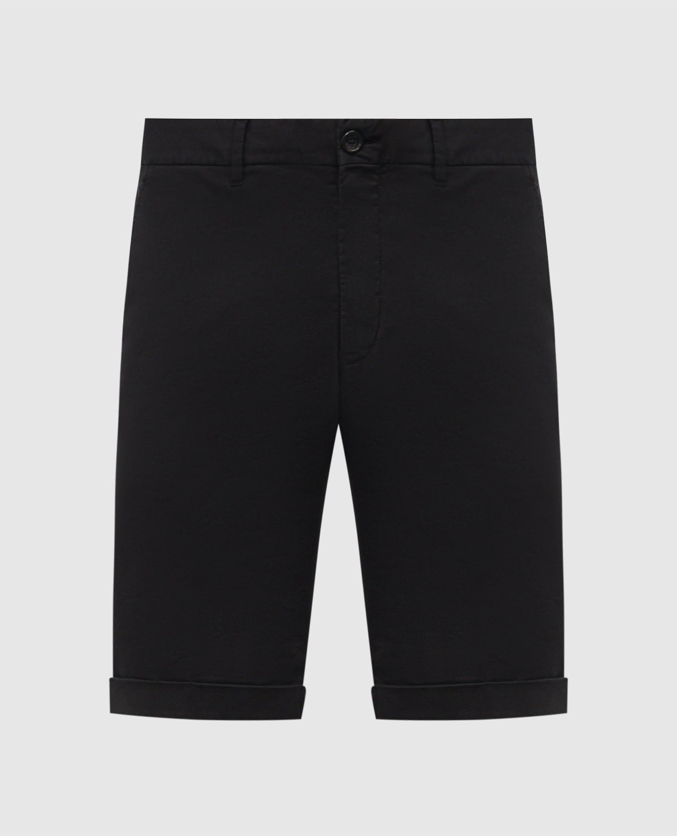 Черные шорты с отворотами