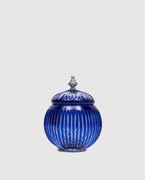 Treesseci Синій кришталевий органайзер для ватних дисків та паличок Blue Sky Crystal BL48ATBSL