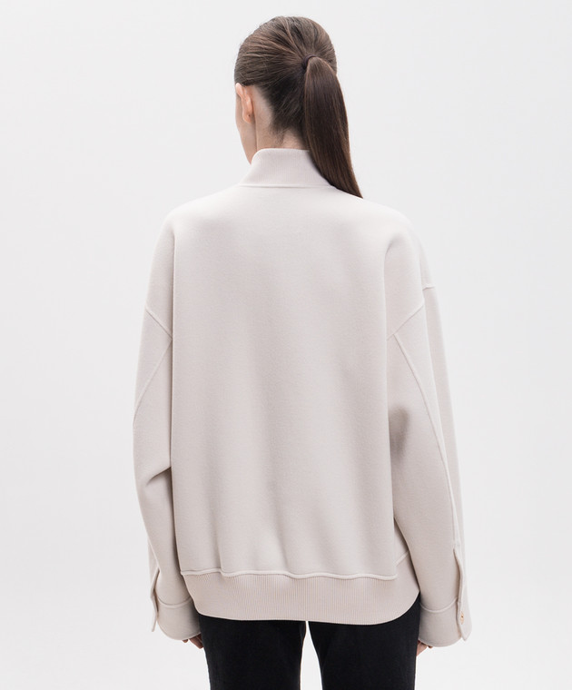 Max Mara Sportmax Бомбер ONDATA из шерсти цвета айвори SPXONDATA изображение 4