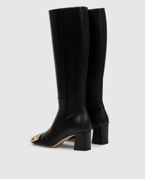 Valentino Черные кожаные сапоги VLogo 9W2S0PT6KLD