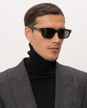 Balenciaga Чорні сонцезахисні окуляри Daily Rectangle 870678T0039