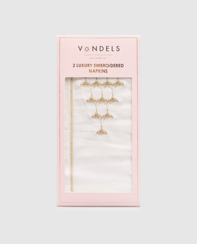 Vondels Набір білих сервірувальних серветок CHAMPAGNE TOWER з льоном 3250000450016