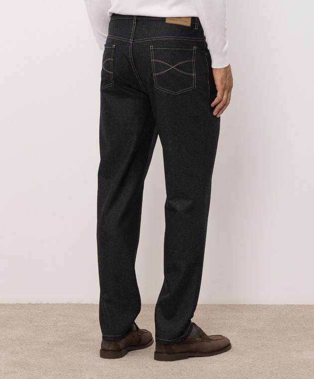 Brunello Cucinelli Темно-серые брюки из шерсти M038PF1012 изображение 4