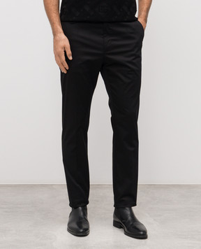Dolce&Gabbana Черные брюки с логотипом GP19VTFUFJR