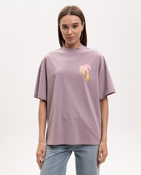 Palm Angels Фиолетовая футболка I Love PA PWAA07BS26JER004