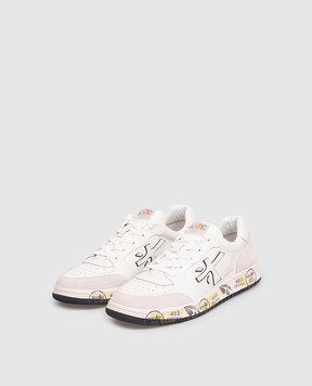 Premiata Детские белые кожаные кроссовки MARC 352895233639