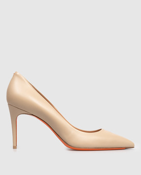 Santoni Бежеві шкіряні туфлі WDID70945HI2NSZA