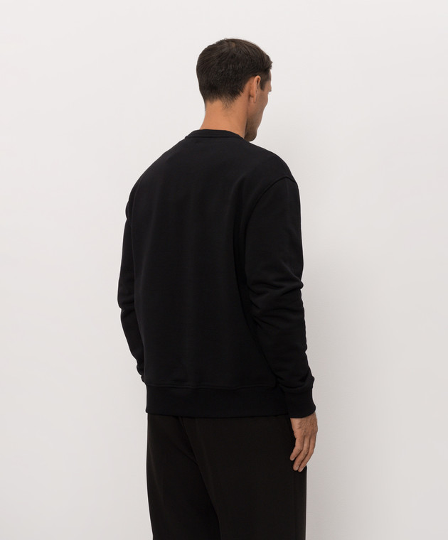 Ami Paris Черный свитшот с вышивкой HSW763730 изображение 4