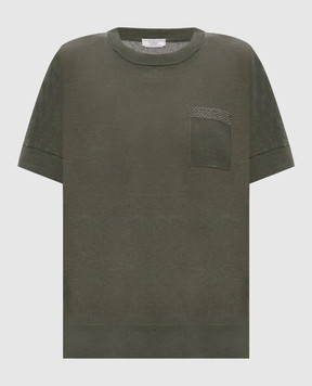 Peserico Зеленый топ с льном S99180F129056V