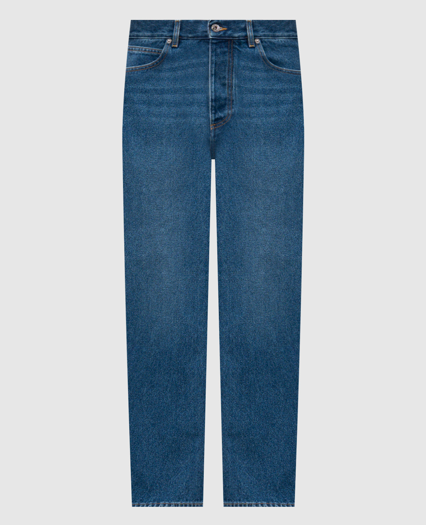 

Синие джинсы с эффектом потертости, Синий, Зауженные джинсы