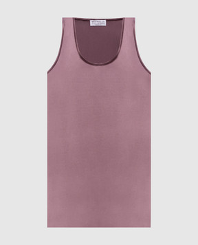 Brunello Cucinelli Фіолетовий топ із шовку M0C59DZ300