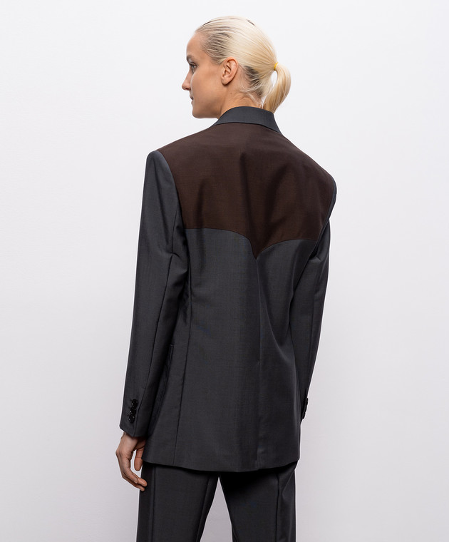 Versace Серый жакет из шерсти и мохера 10243751A17669 изображение 4