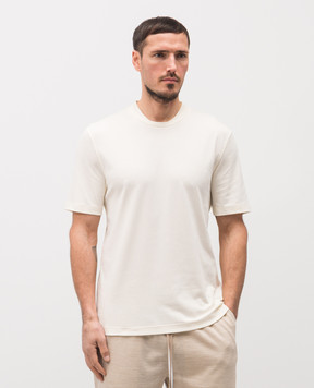 Brett Johnson Белая футболка с шелком SS26J13JA110IVO