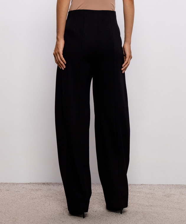 Victoria Beckham Черные штаны Eugenie из шерсти 1425WTR006632C изображение 4