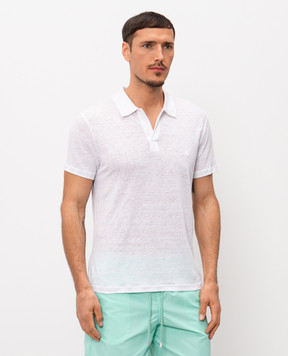 Vilebrequin Белое поло Pyramid из льна PYRE9O00