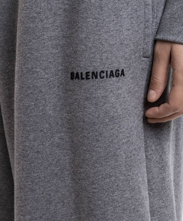 Balenciaga Серые меланжевые спортивные штаны A009D7TUVA4 изображение 5