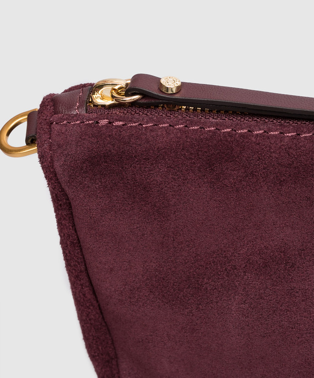 Gianni Chiarini Бордовая замшевая сумка кросс-боди Cleo BS12691CMPL изображение 4