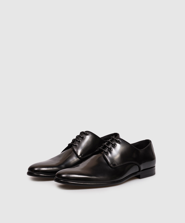 Dolce&Gabbana Черные кожаные глянцевые дерби A10703A1203 изображение 2