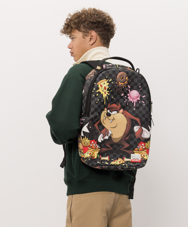 Sprayground Детский черный рюкзак LOONEY TUNES TAZMANIAN DEVIL LUNCH BREAK 910B9111NSZ изображение 2