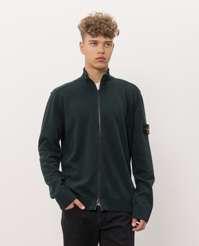 Stone Island Зеленый кардиган из шерсти L2S155100023S00B4