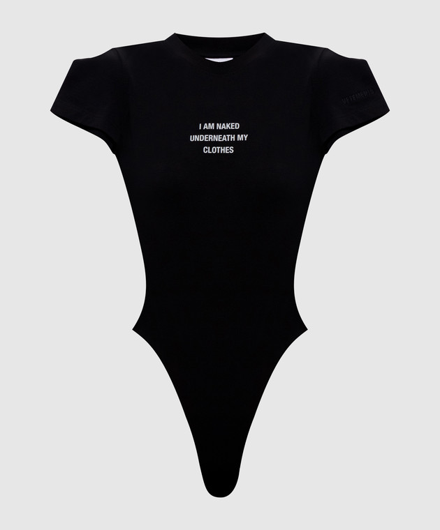 Vetements Черное боди с надписью WH27BO172B
