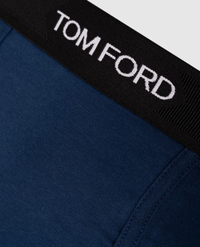 Tom Ford Сині труси-боксери з візерунком логотипа T4LC31040