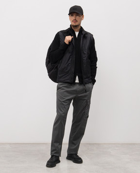 C.P. Company Черный жилет с логотип патч MVE057A110467W