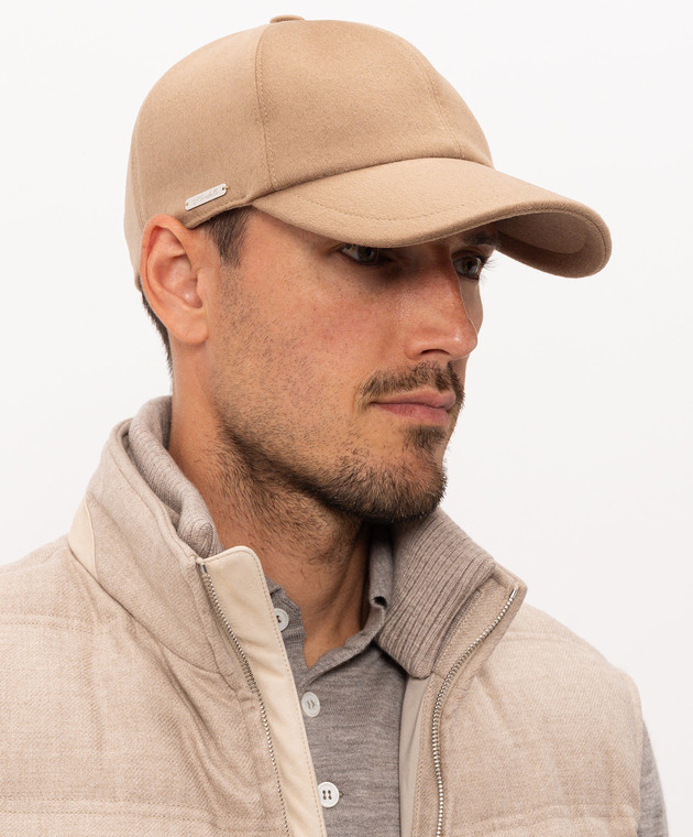 Enrico Mandelli Коричневая кепка из кашемира CAP4014816 изображение 2