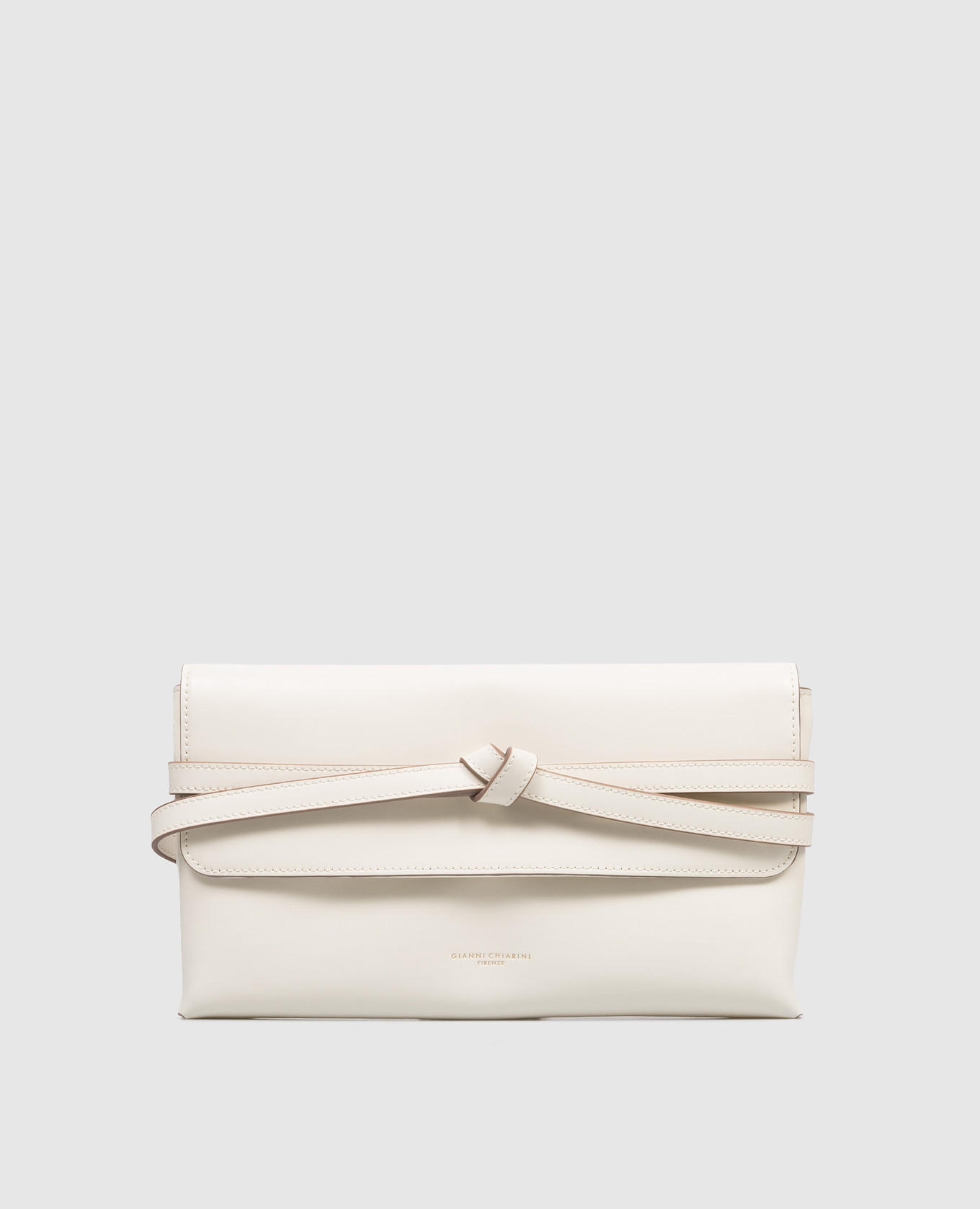 Кожаная сумка Belty цвета айвори