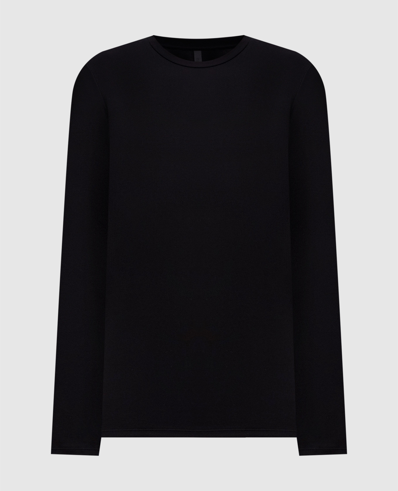 Черный лонгслив из хлопка