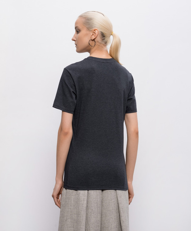 Intoca Серая футболка из хлопка DIOSBASICPOUD442 изображение 3