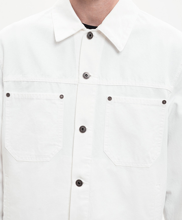Off-White Белая джинсовая куртка с эмблемой 44XEV01BS26F002 изображение 5