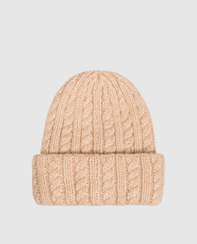 Moncler Бежевая шапка с шерстью альпаки L20933B00031N0403