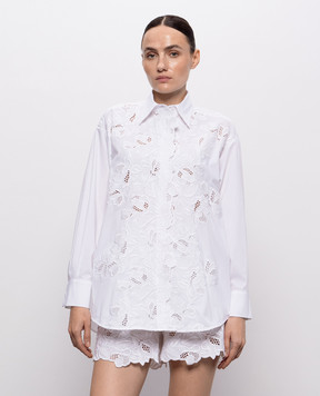 Ermanno Scervino Life Біла сорочка з вишивкою D484K301QDV