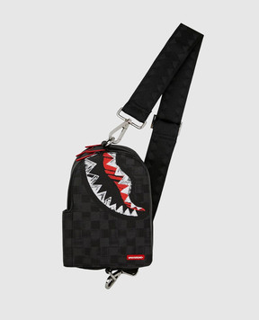 Sprayground Дитяча чорна сумка-слінг Midnight Shadow 910B8227NSZ
