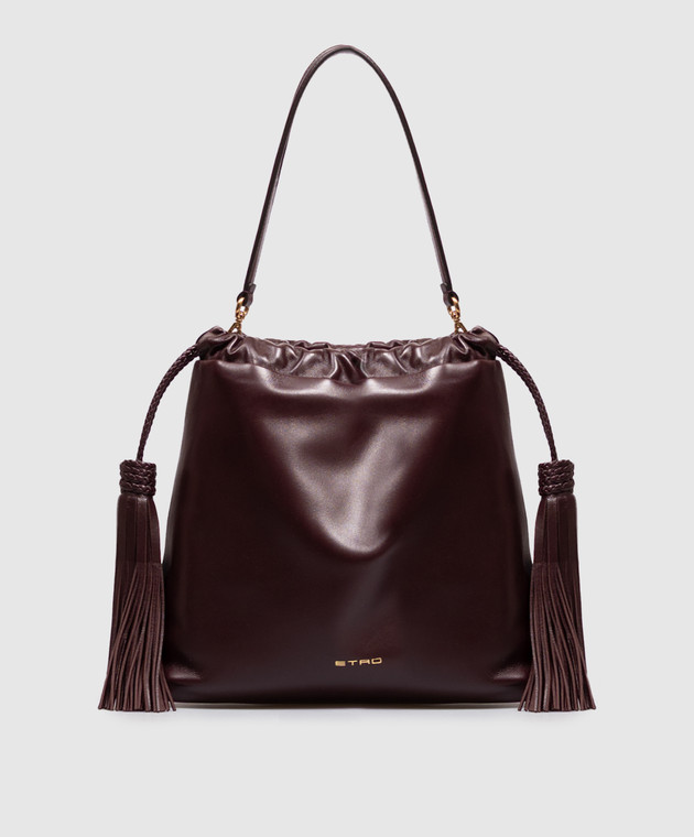 Etro Бордовая кожаная сумка-кисет KALISPERA WP1B0039AP466