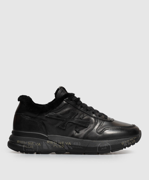 Premiata Черные кожаные кроссовки Mick на меху MICK1453NM