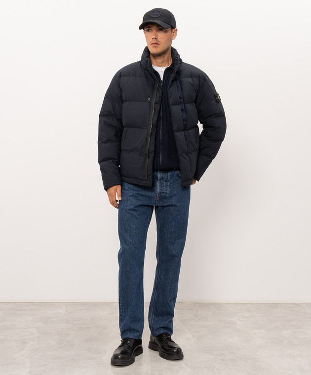 Stone Island Синий кардиган из кашемира L2S155100067S0N21 изображение 2