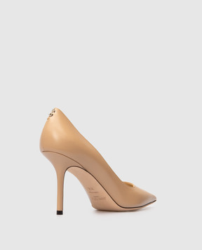 Jimmy Choo Бежеві шкіряні туфлі Love з монограмою LOVE85ZNU