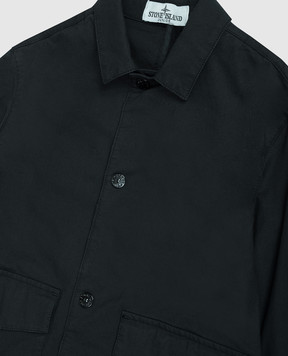 Stone Island Детский черный блейзер с патчем логотипа L1S16A100001S000168