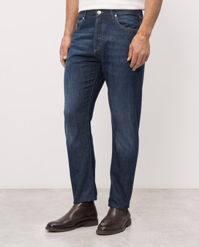 Brunello Cucinelli Синие джинсы с логотипом патч и логотип ME645X1290