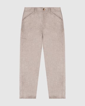 Brunello Cucinelli Дитячі сірі штани з вовни B038PP118C