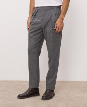 Brunello Cucinelli Сірі штани з вовни M038PM5030