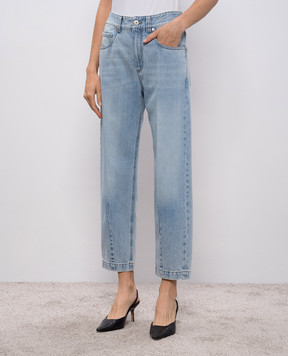 Brunello Cucinelli Голубые джинсы с цепочкой мониль MA095P5976