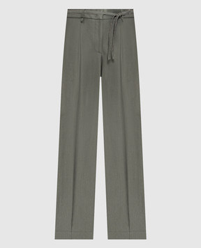 Peserico Зеленые брюки с льном P04274A01921
