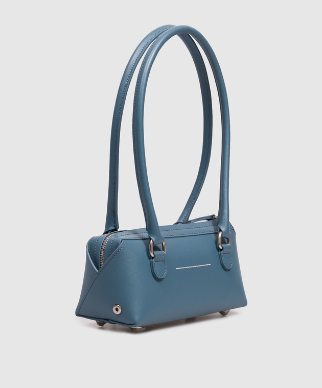 Maison Margiela MM6 Голубая кожаная сумка Bauletto SB6ZH0039P9061 изображение 3