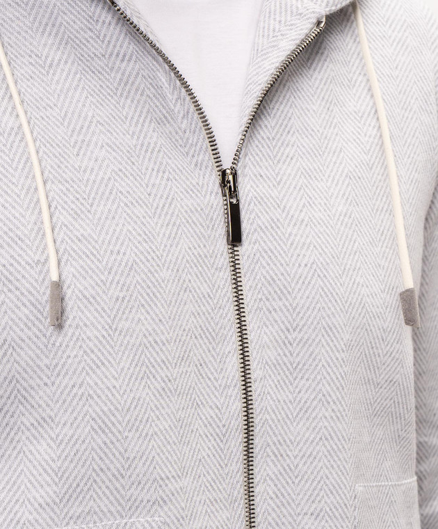 Pini Parma Серая спортивная куртка ZIPHOODHERRGR изображение 5