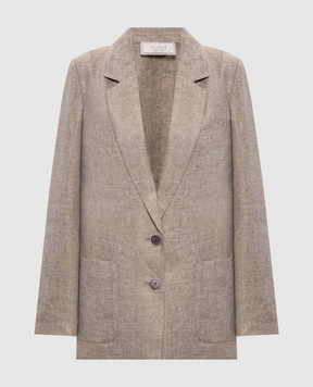 Peserico Коричневий жакет з льону S0122802598