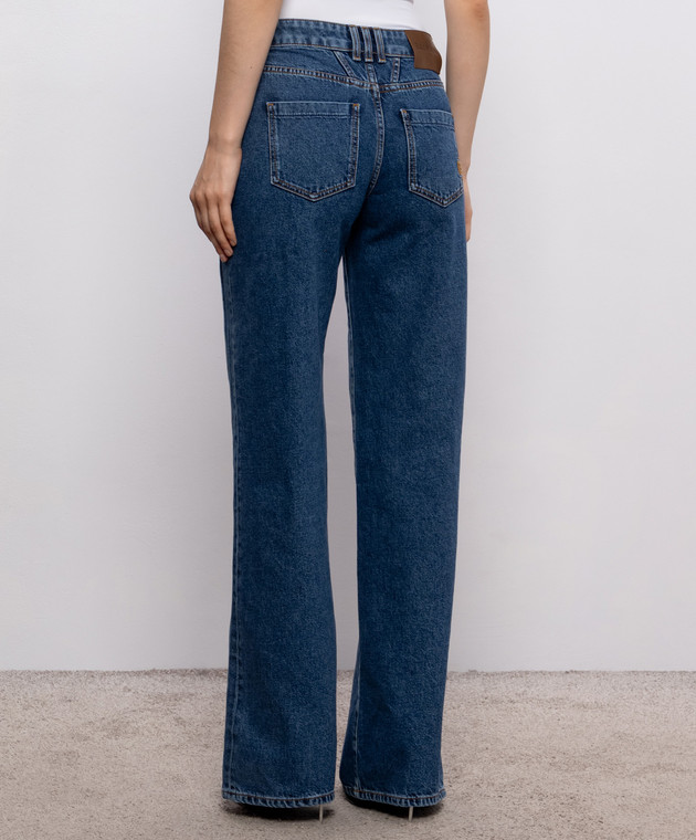 Balmain Синие джинсы с логотип патч HF1MI052DG08 изображение 4